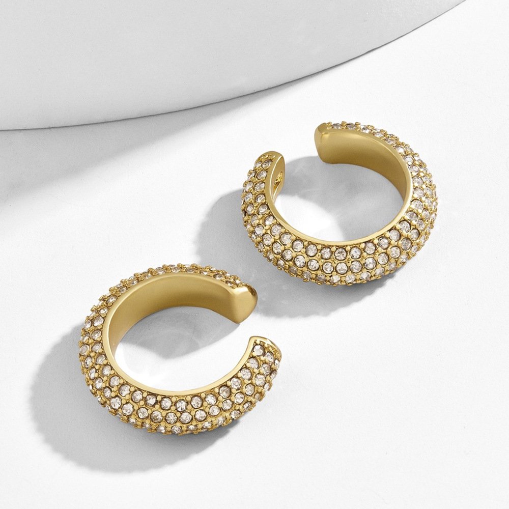 Non Pierced Gold Cuff Earring Women 18K Gold Plated No Piercing Ear Hole Cuff Clip On Earrings