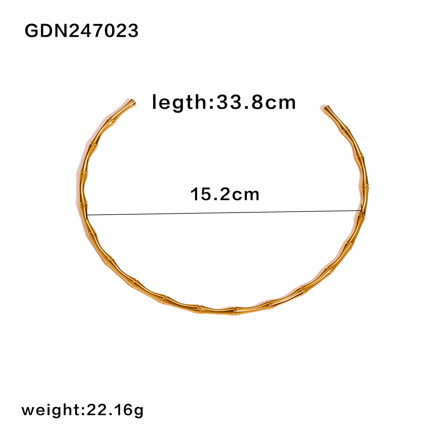 MS New High Quality 18K Gold Plated Stainless Steel Cuff Bracelet Individualized Closed Bamboo Joint Fashion Women's Bracelet