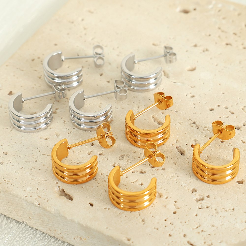 Hot sale irregular geometric stud earrings versatile jewellery wholesale