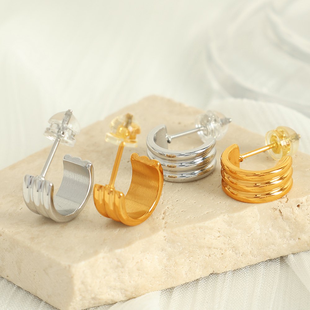 Hot sale irregular geometric stud earrings versatile jewellery wholesale