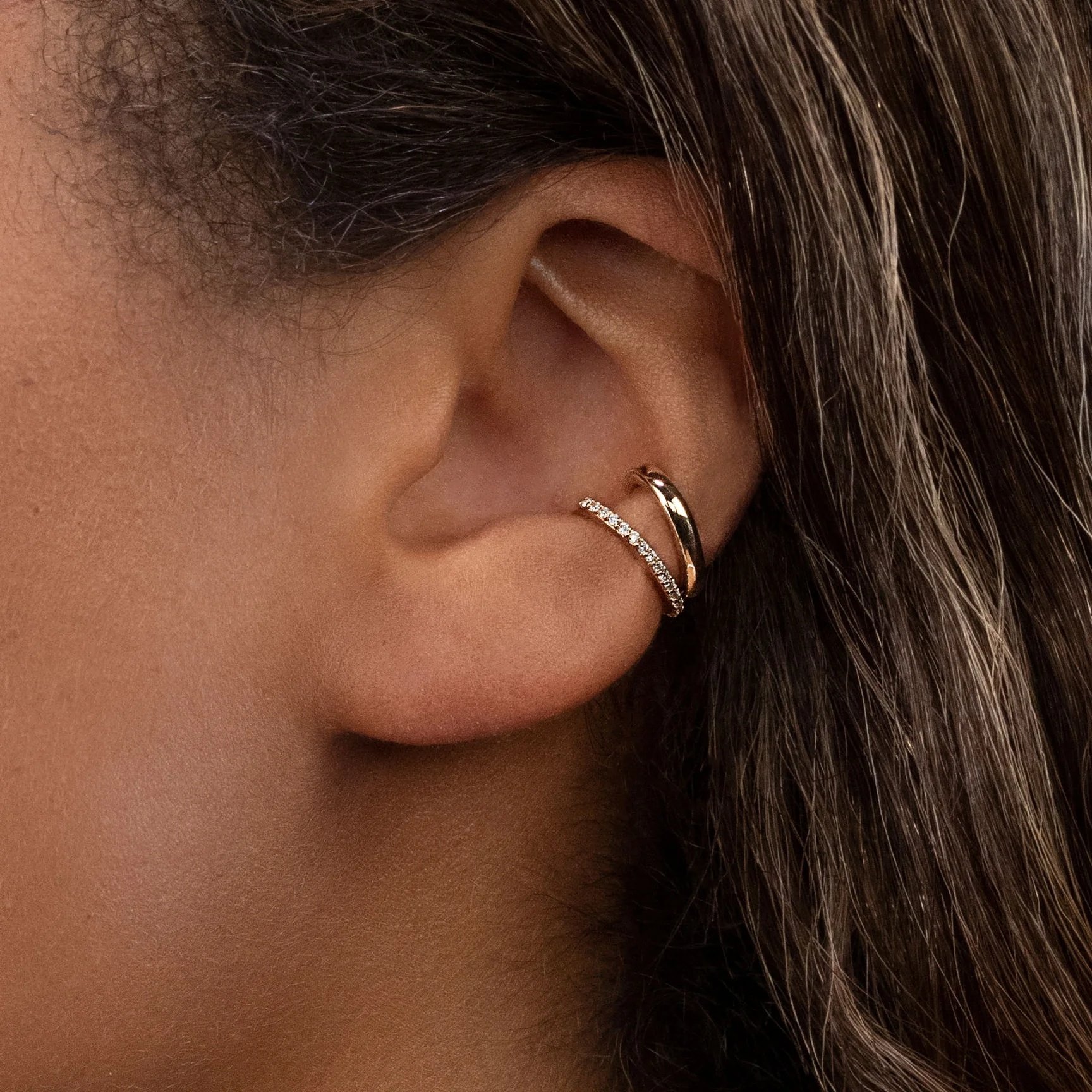 LOZRUNVE Ear Collection 2023 Silver 925 Sterling Fashion Diamond V Shape Ear Cuff Earring