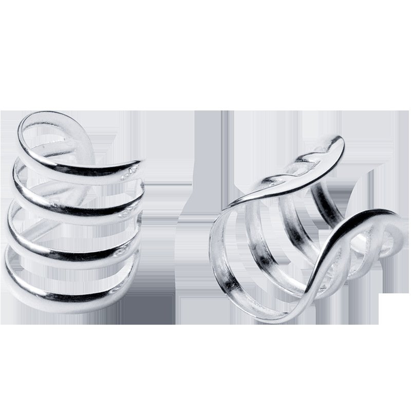 Popular Hot Sale 925 Sterling Silver Hollow Multi-Layer Cuff Clip Earrings Wholesale Fine Jewelry