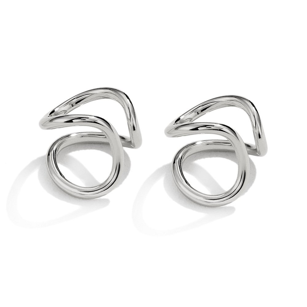 Trendy noninvasive ear cuff earrings non pierced stainless steel chunky ear cuff earrings