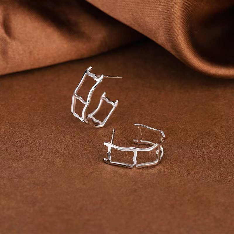 fashion jewelry woman stud earrings 925 sterling silver