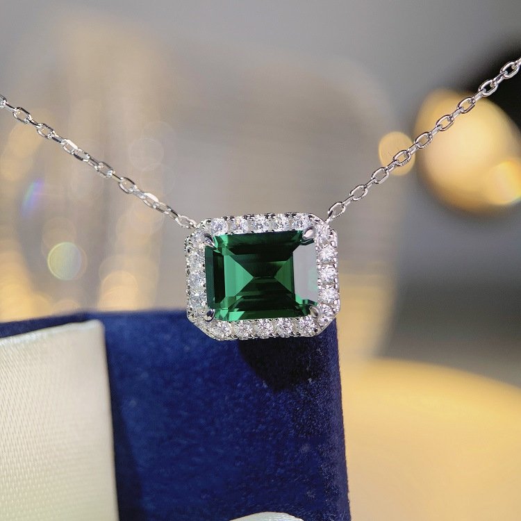 2023 New 3 Carat Emerald Earrings Women S925 Sterling Silver Green High Carbon Diamond Earrings