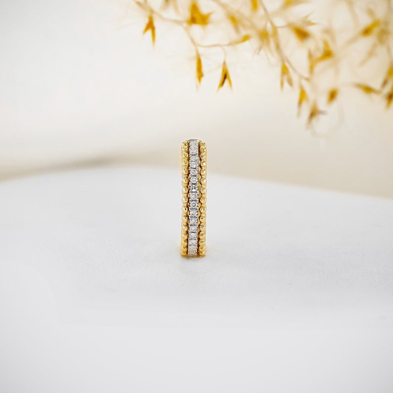 18K Pure Gold Luxury Handmade Designer Beaded Non-Pierced Diamond Ear Cuffs Personalized Diamond Earring Studs at Low Prices OEM