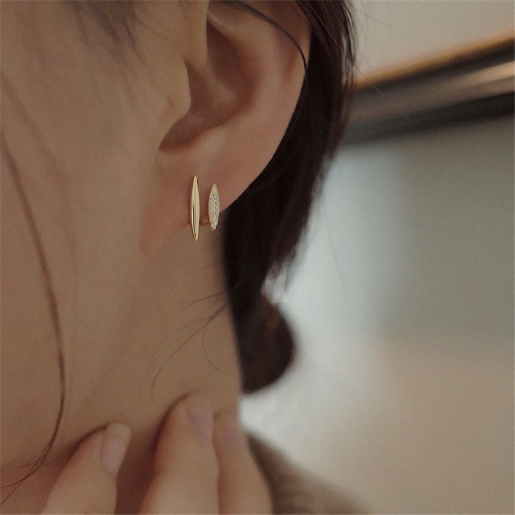 2022 s925 Korean fashion design gold plating Cuff Earrings