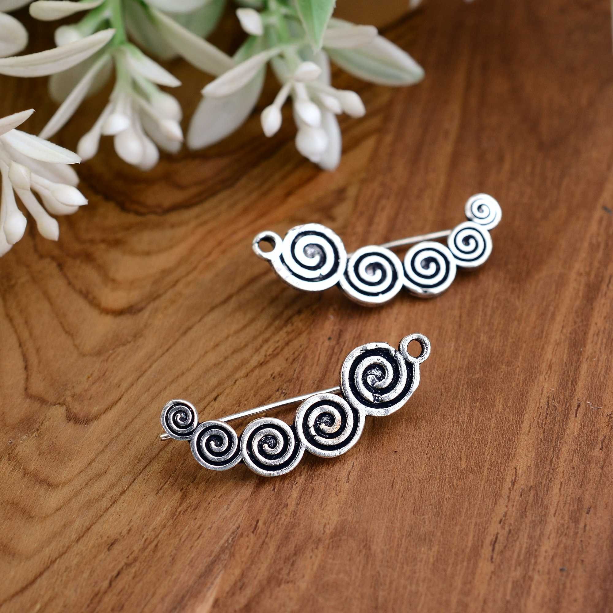 Wholesale Women Ear Climber Silver Plated Trendy Jewelry Popular Vintage Curved Ear Climber Earring