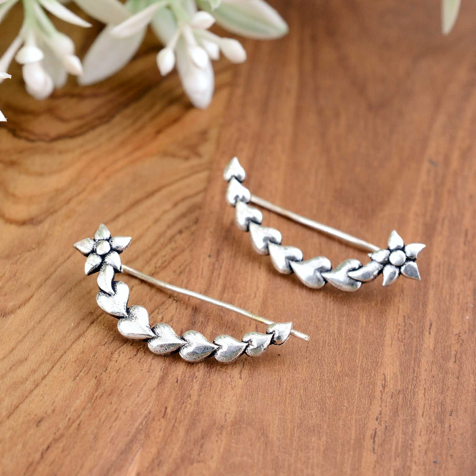 2024 Silver Plated Wholesale Trendy Ear Climber Earring Jewelry Popular Fashion Ear Climber Women Earring Jewelry