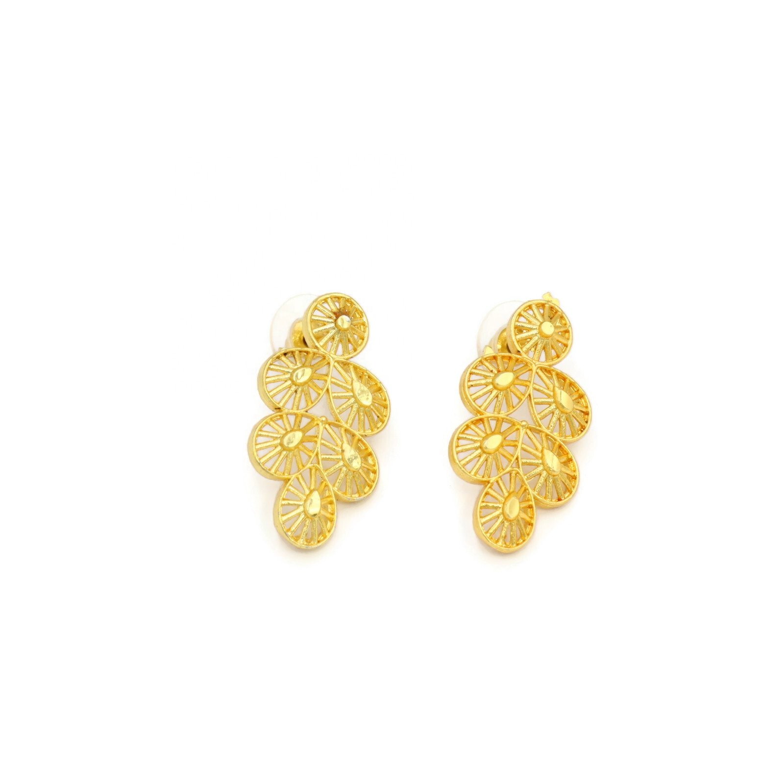 New Imitation 18 k Gold Plated Women's Fashion Leaf Design Necklace Earring Set