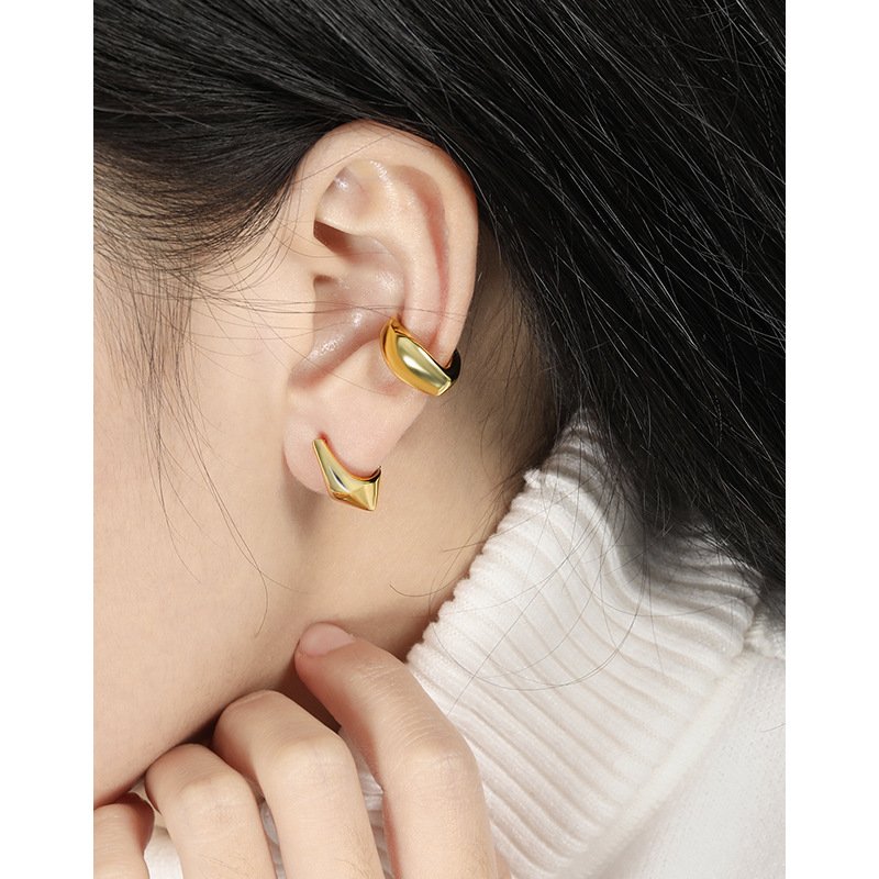 New Fashion Unique Design 925 Sterling Silver Ear Cuff Non-pierced Simple Style Minority S925 Silver Earrings For Women EB168