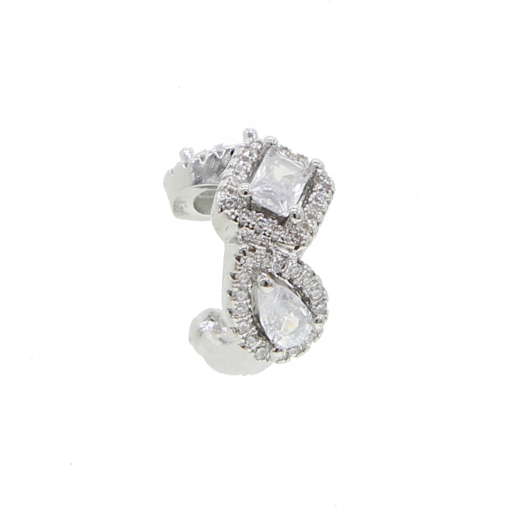 1 piece ear cuff gold plated birthstone big diamond bling cuff earring