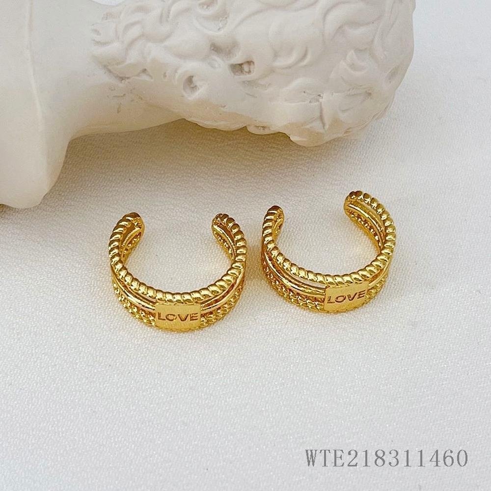 Fine Jewelry Earrings Joyeria 18K Gold Plated Cute Ear Cuff For Women