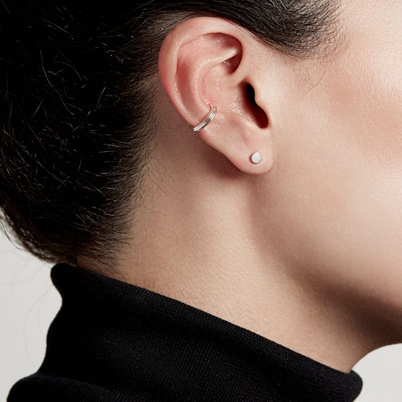 Gemnel No piercing jewelry clip on earrinjgs 2020 solid 925 silver ear cuff