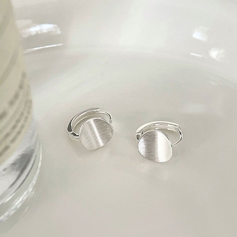 925 Sterling Silver Hot Sale Korean round Earrings Simple Temperament Exquisite Hot female Sexy Jewelry Gift