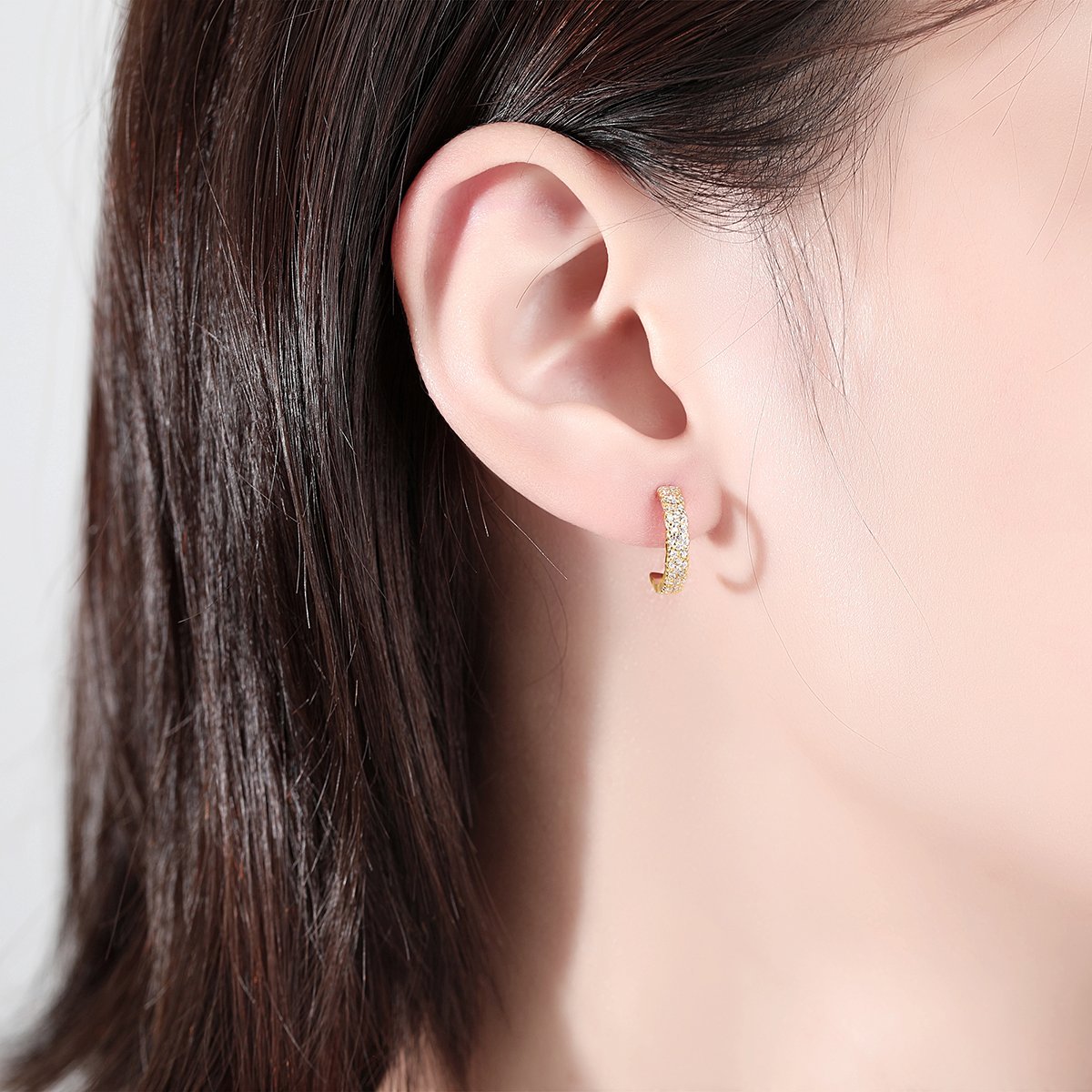 CZCITY New Jewelry Trending Earring Woman Fine Statement Hoop 14K Gold Ear Cuff Earrings 925 Silver