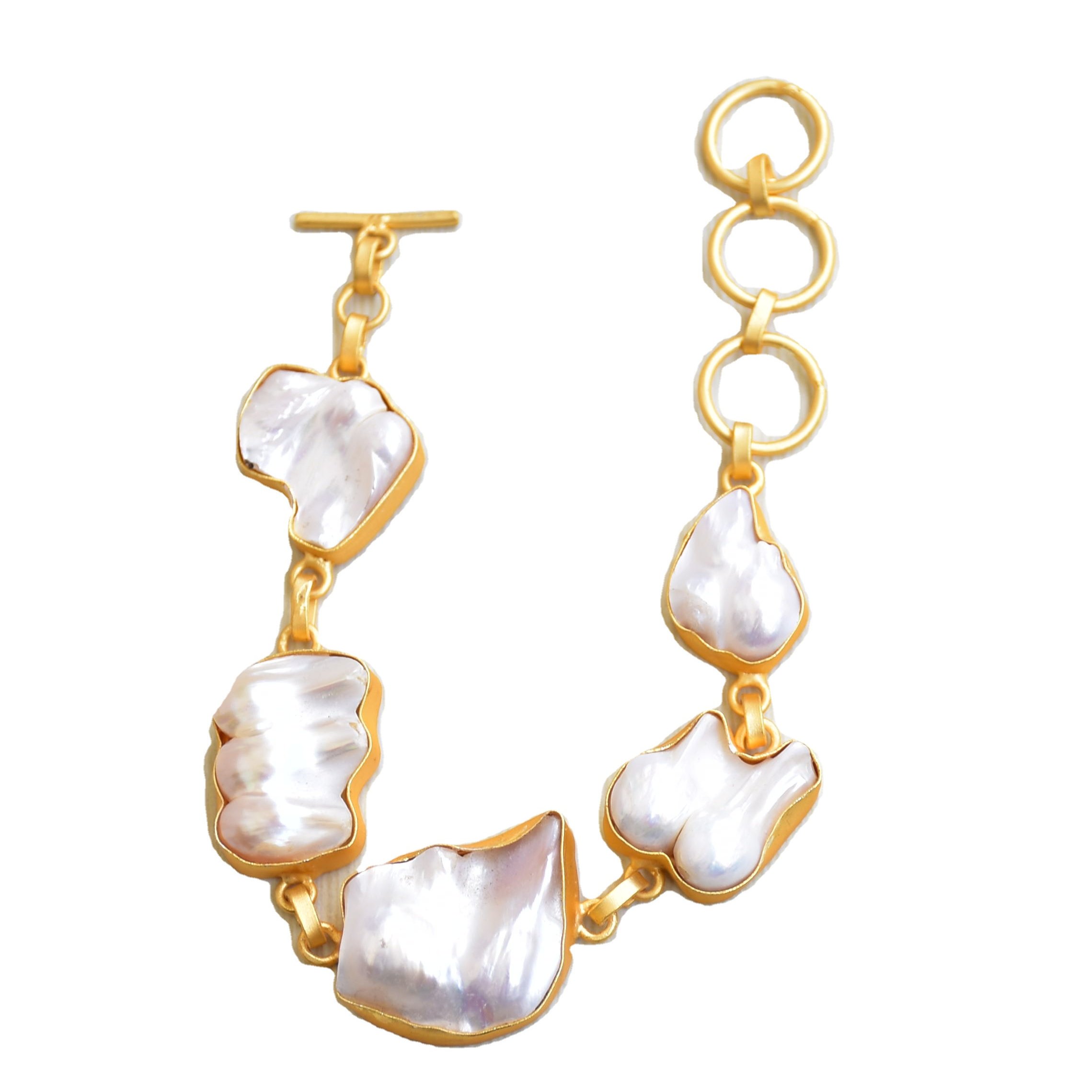 Pearl Elegant Bracelet Adjustable Chain Lock Baroque Bracelets and Charms Handmade Brides Bracelet Cuffs Manufacturer Suppliers