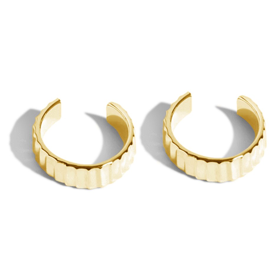Unique design Earrings 925 Sterling Silver Infinity Ear Cuff Gold Plated Cuff Earrings