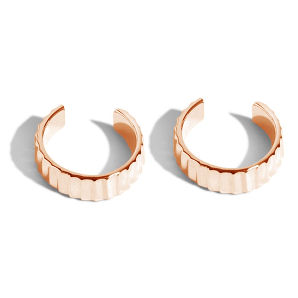 Unique design Earrings 925 Sterling Silver Infinity Ear Cuff Gold Plated Cuff Earrings