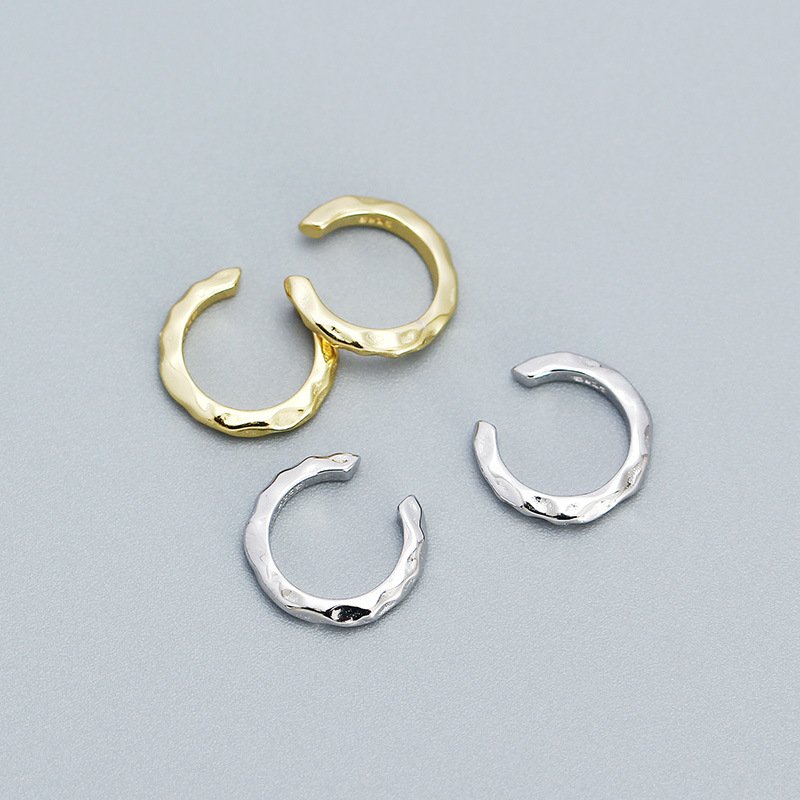 925 Sterling Silver Cuff Earrings 18K Gold Plated Minimalist Ear Ring for Ear Bone