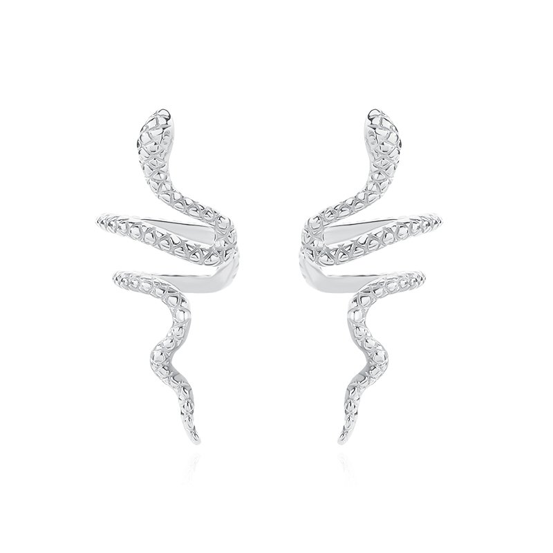 Fancy Jewelry gold plated 925 sterling silver boho statement snake earrings ear cuff