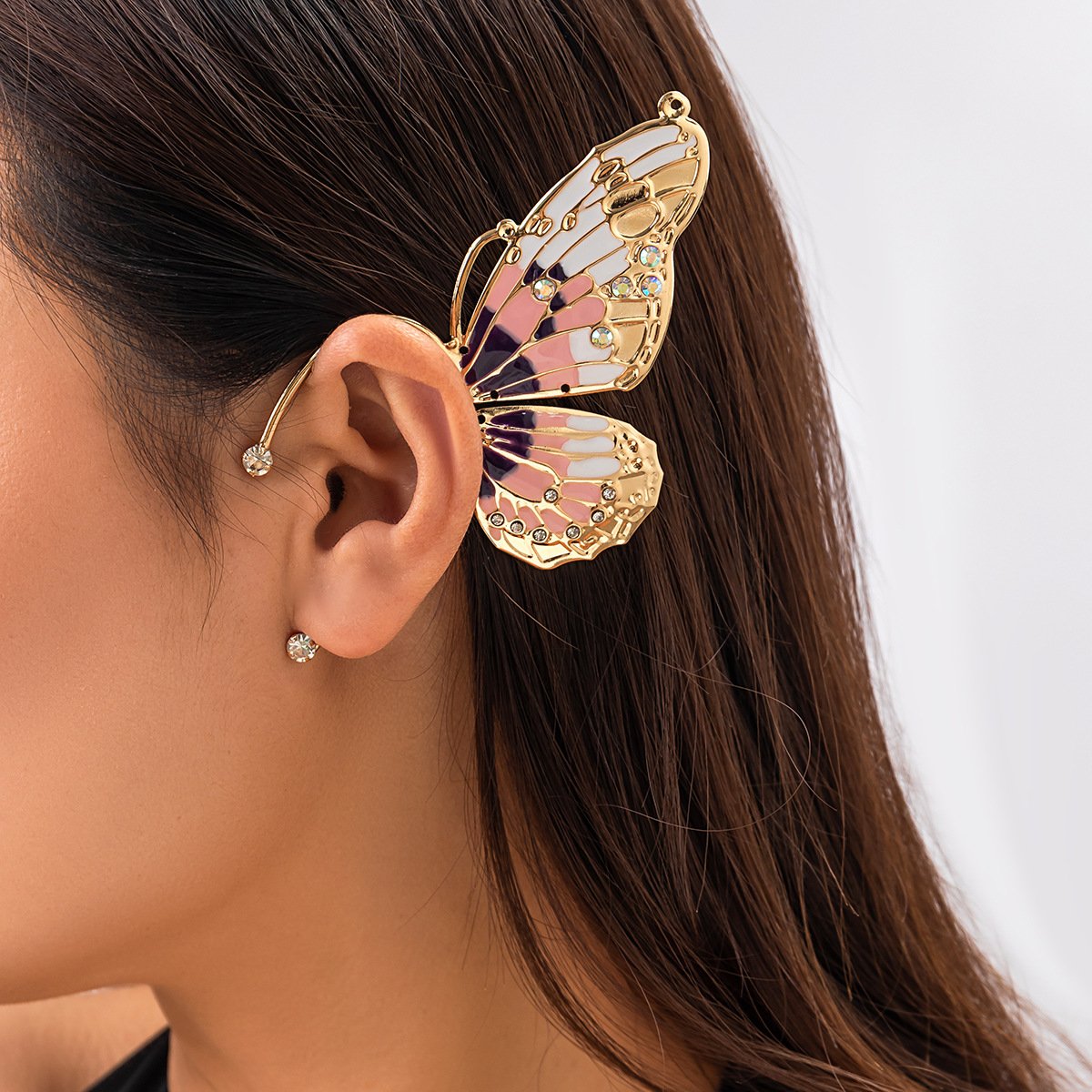 Fashion Ear Cuffs for Women Handmade Elf Fairy Earrings Cuff Wrap Clip-on Filigree Earrings for Fantasy Halloween Costume
