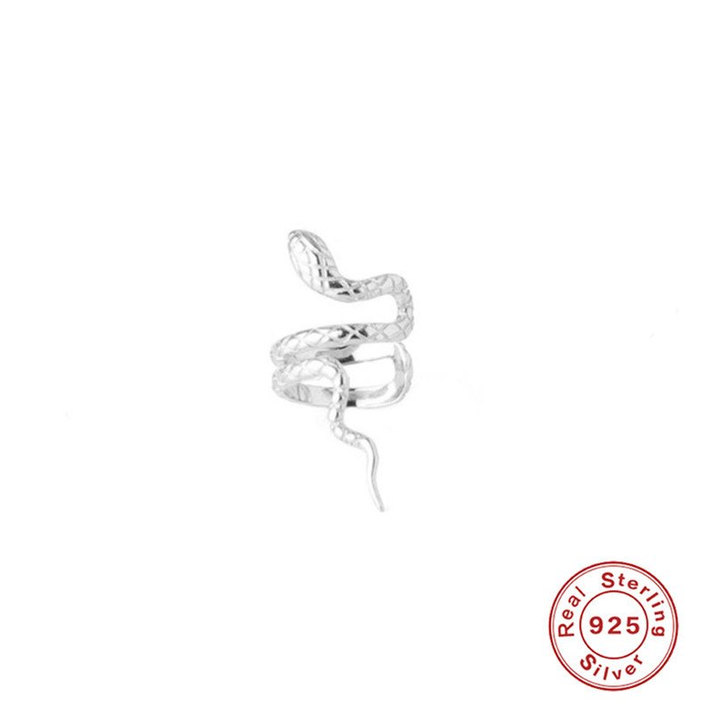 Carline topsale luxury snake 18k gold plated cuff earrings for women fine 925 sterling silver earring jewelry customization