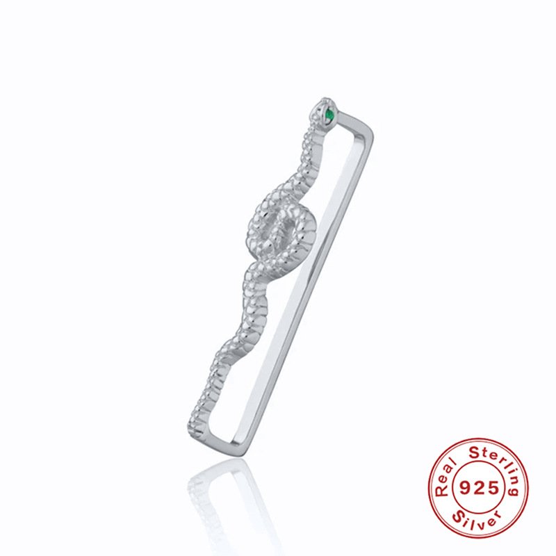 Carline topsale luxury snake 18k gold plated cuff earrings for women fine 925 sterling silver earring jewelry customization