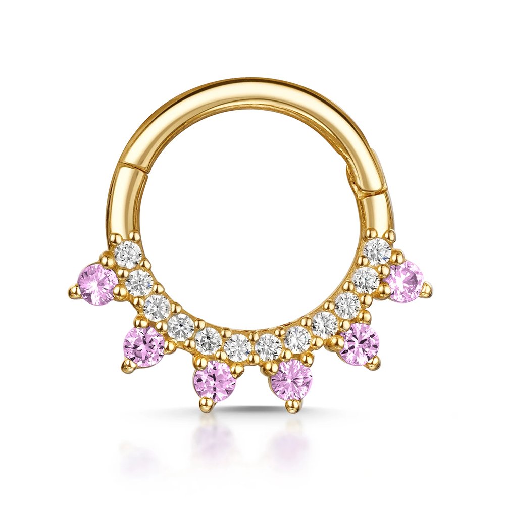 New Design 8mm Fine Body Jewelry Nose Ring Sterling Silver Luxury Diamond Cartilage Piercing Hoop Earrings Women