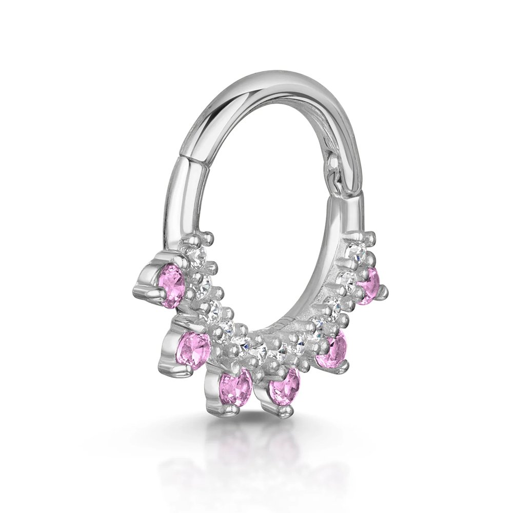 New Design 8mm Fine Body Jewelry Nose Ring Sterling Silver Luxury Diamond Cartilage Piercing Hoop Earrings Women
