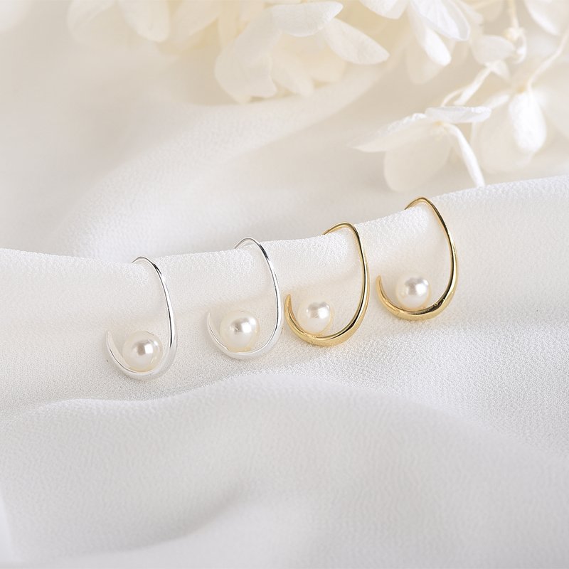Jewelry Earrings Water Drop Cuff Pearl Earring