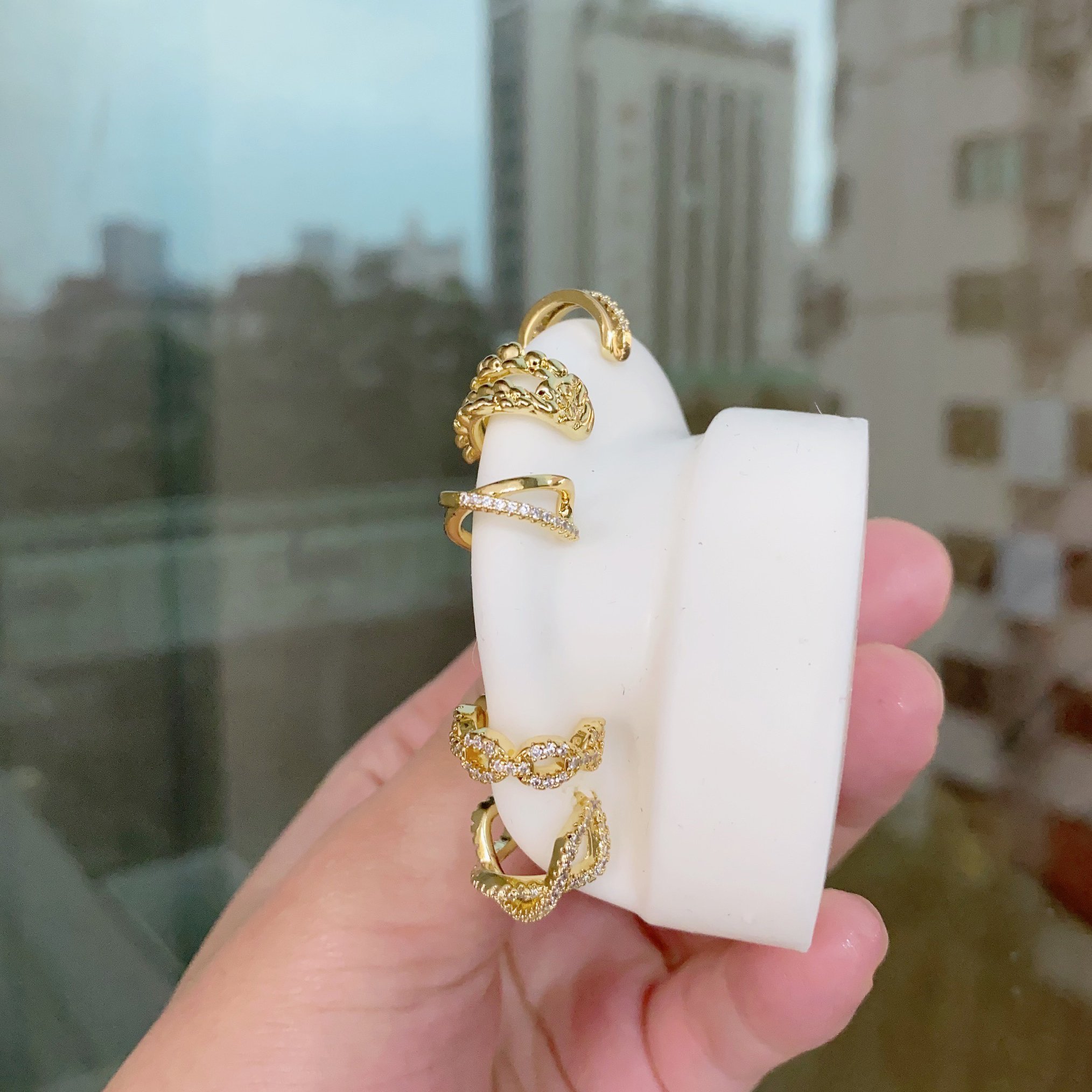 New Arrival Beautiful Trendy Cuff Earrings Gold Plated Summer Cuff Earrings Women Jewelry Festival Presents