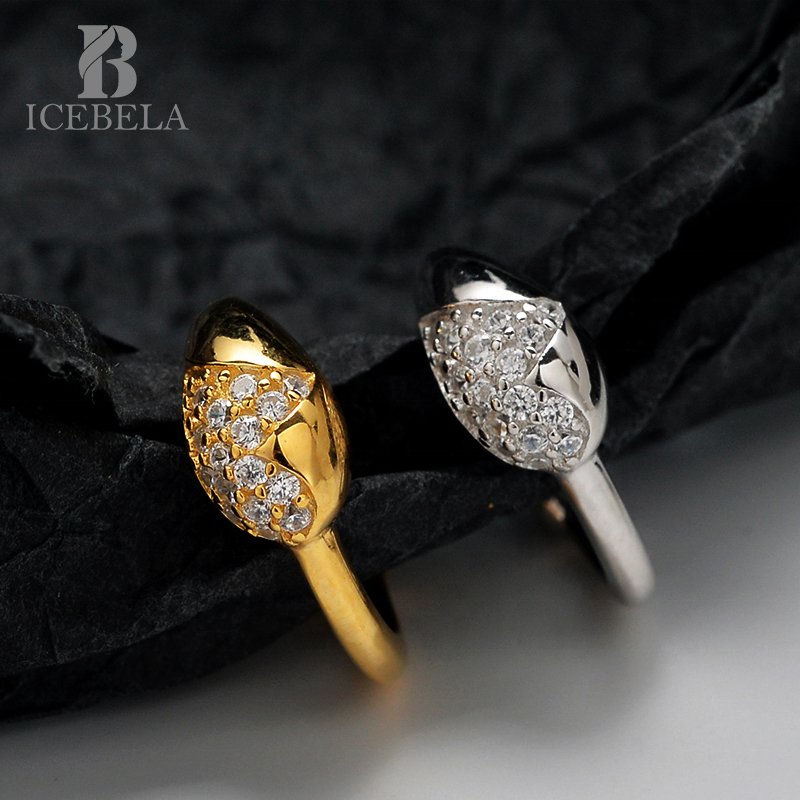 ICEBELA Fashion Retro Classic Ear Cuff Fine Jewelry Earrings Zircon Geometric 925 Sterling Silver Ear Clip Earrings For Women