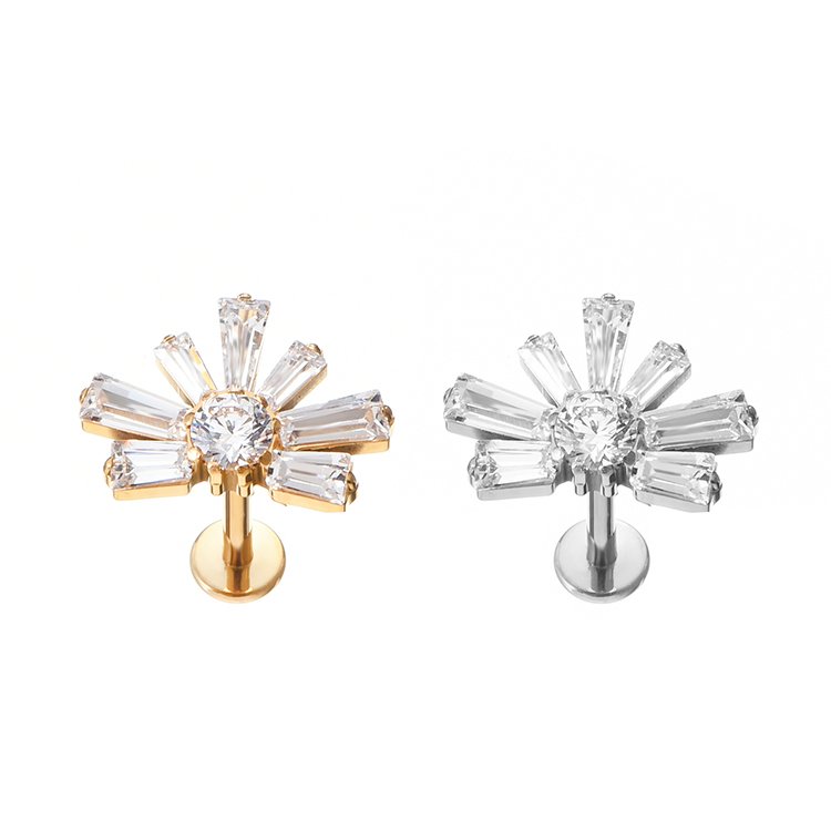 Fuxuan ASTM F136 Titanium Cartilage Earrings Studs Forward Helix Piercing Jewelry Carlidge Earrings