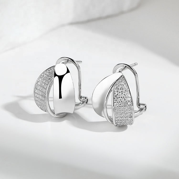 Hot Sale Pure Silver 925 Cuff Earrings Wholesale Ear Jewelry for Women Gift