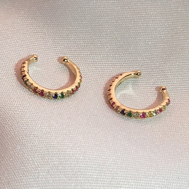 Gemnel Wholesale fashion women 925 silver diamond ear cuff earrings 2022 jewelry