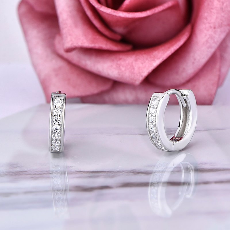 925 Silver Small Hoop Earrings Hypoallergenic Lightweight Huggie Hoops Earring
