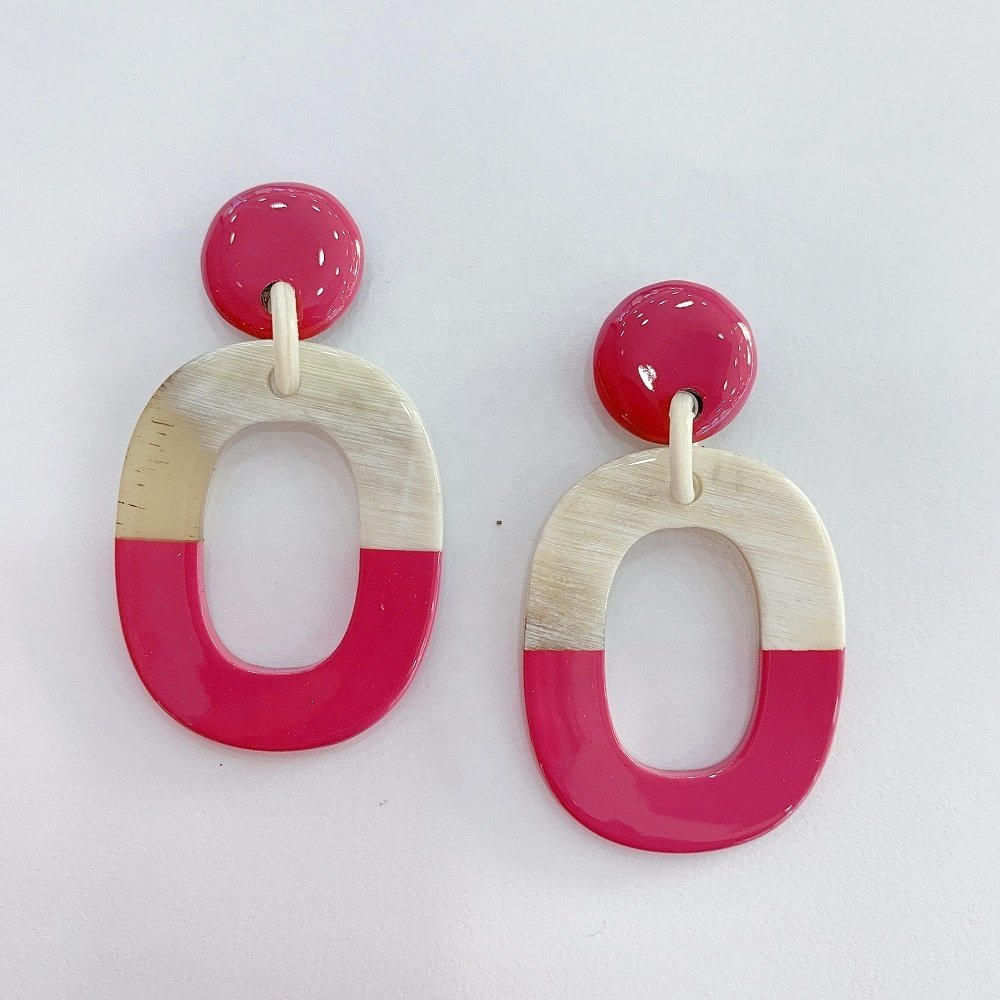 Earrings Jewelry Fashion 2024 For Women Lacquer buffalo horn earring Gift Party