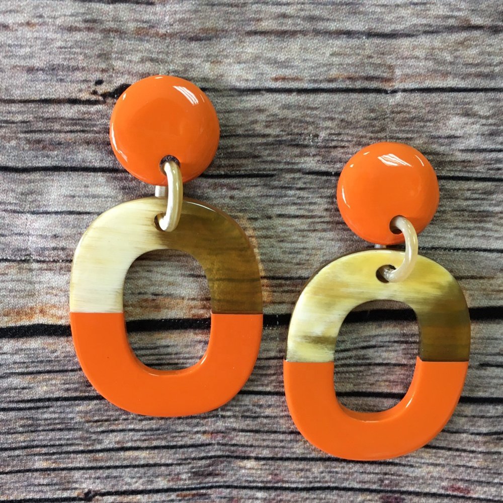 Earrings Jewelry Fashion 2024 For Women Lacquer buffalo horn earring Gift Party