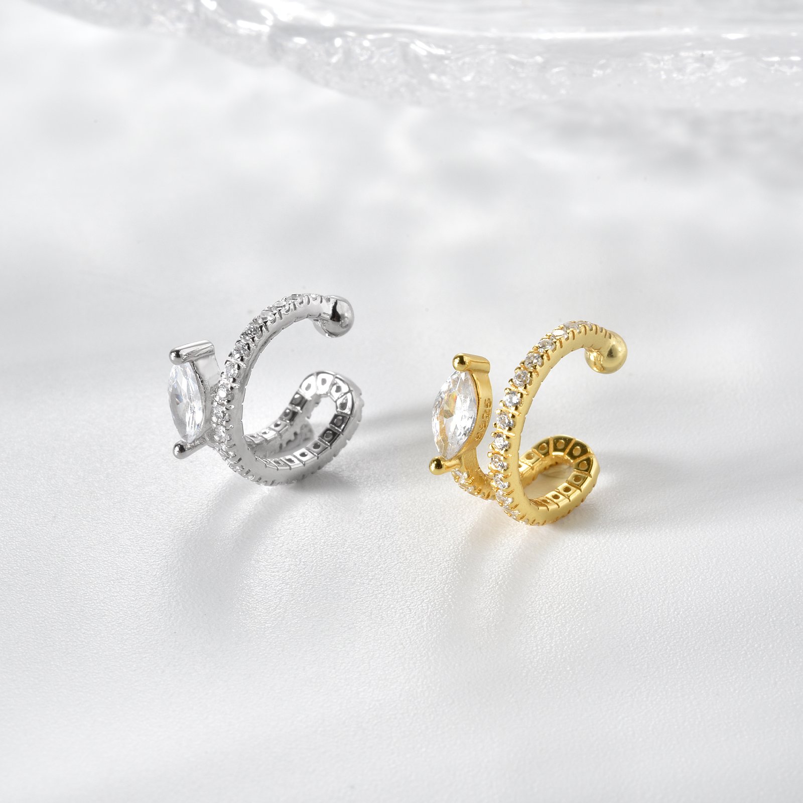 FUAMAY Accessories Women Jewelry S925 Non Pierce Ear Cuff Daily Gold Vermeil Ear Cuff