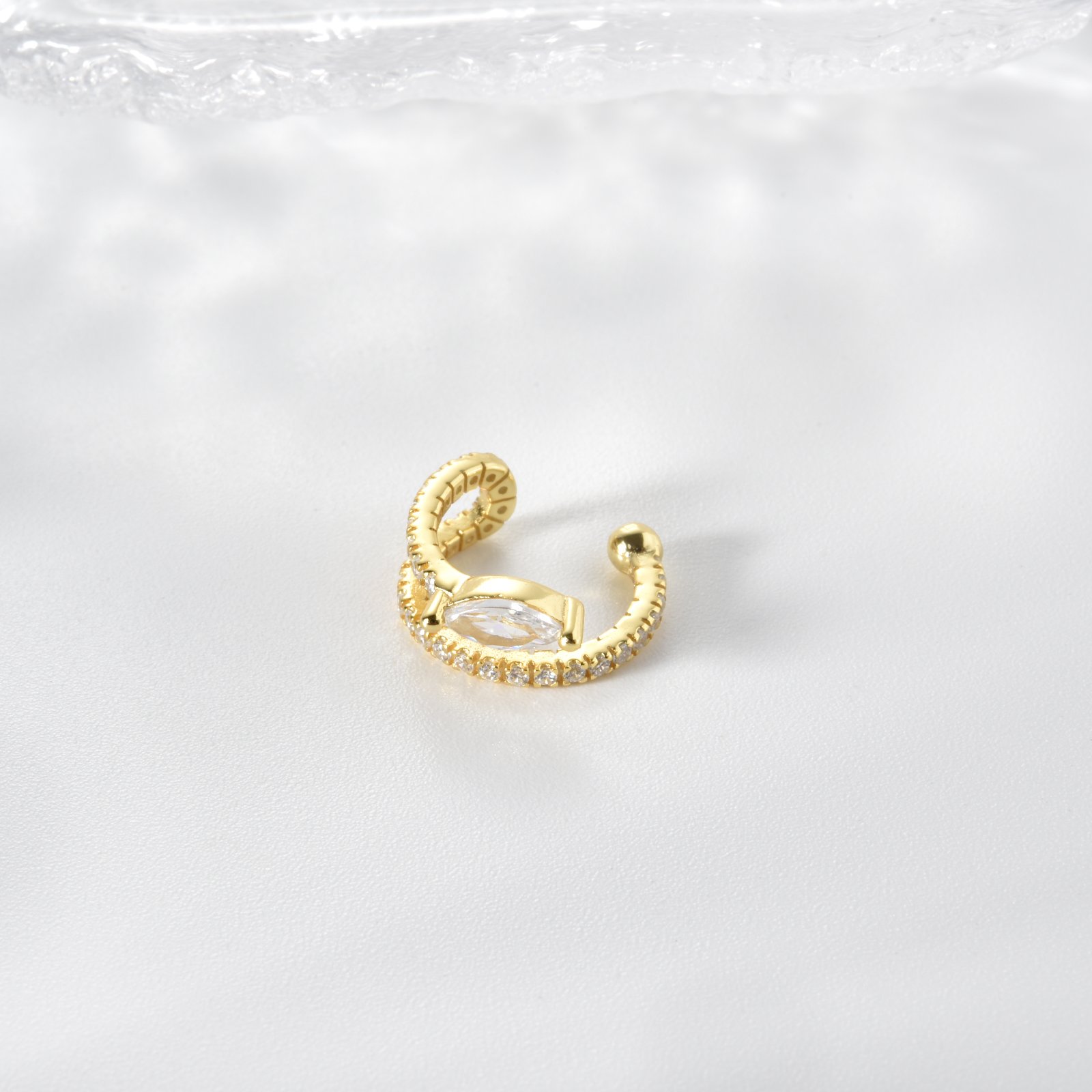 FUAMAY Accessories Women Jewelry S925 Non Pierce Ear Cuff Daily Gold Vermeil Ear Cuff