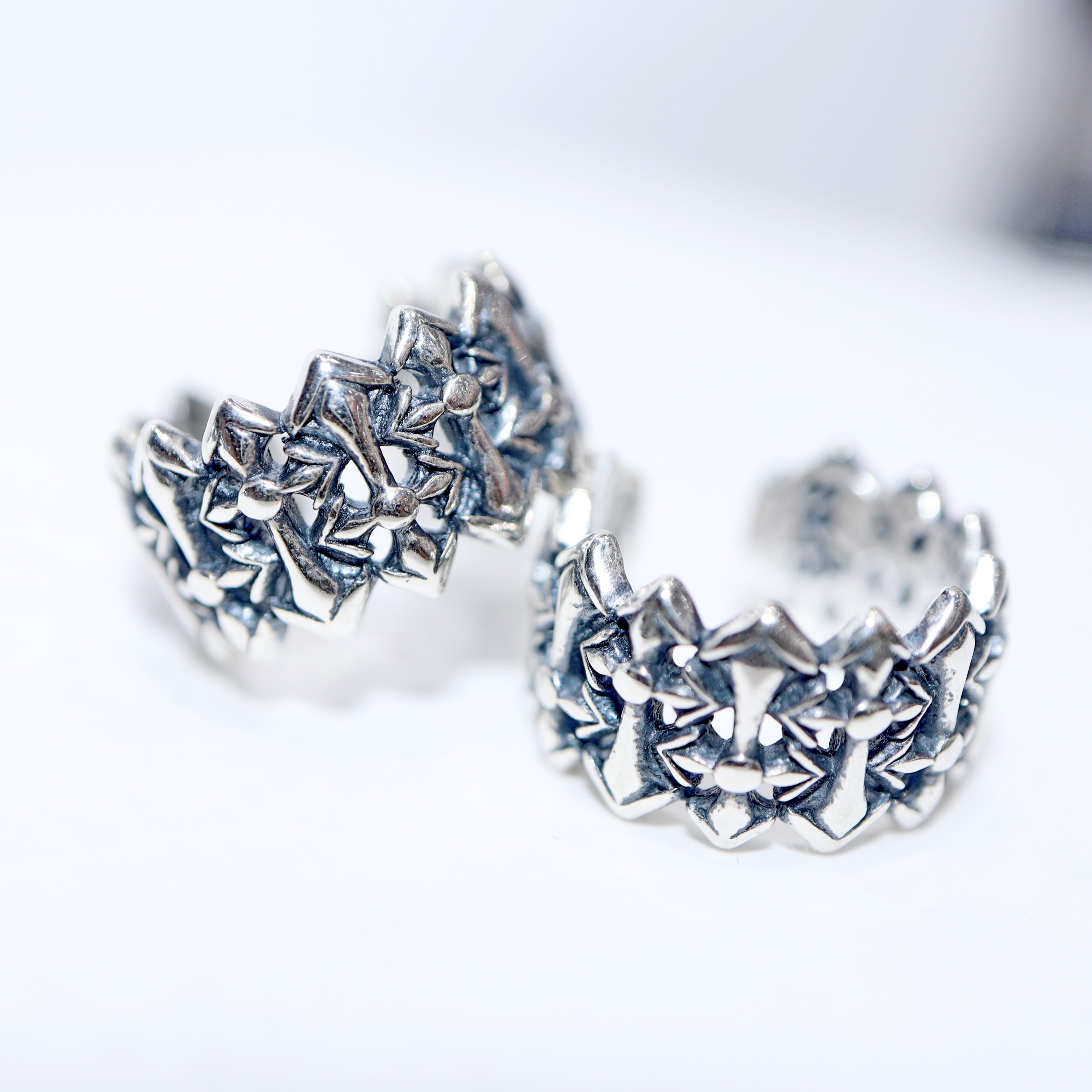 Customized Retro Vintage Cuff Earrings Huggie Hoop Clip-on Earrings Ear Buckle Ear Clip 925 Sterling Silver Earring