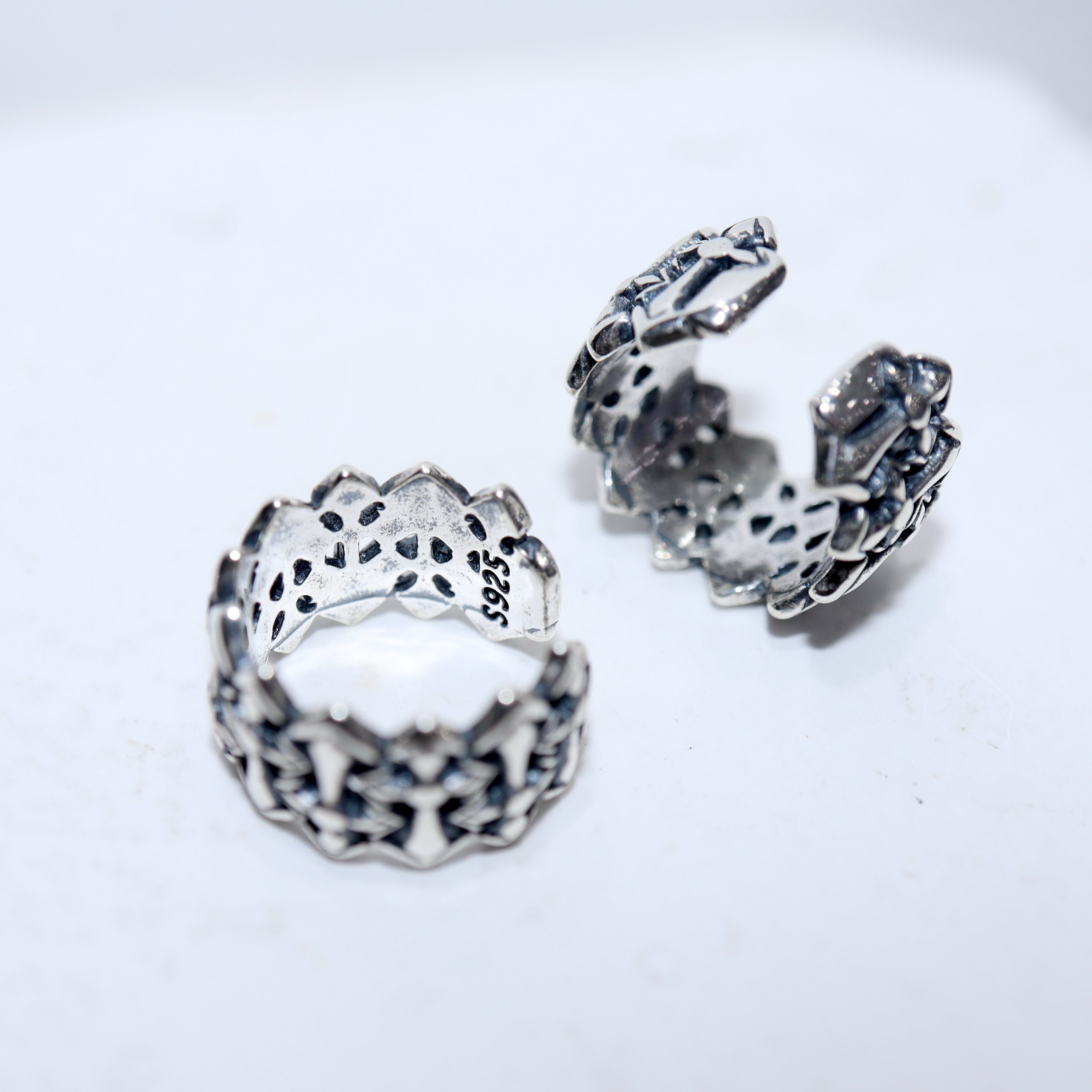 Customized Retro Vintage Cuff Earrings Huggie Hoop Clip-on Earrings Ear Buckle Ear Clip 925 Sterling Silver Earring