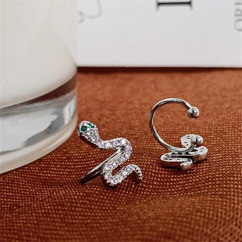 Light Luxury Snake Ear Cuff Earring No Piercing Fine Jewelry Clip On Earrings for Women