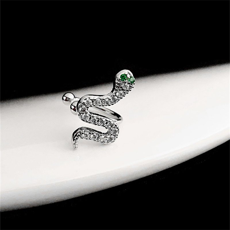Light Luxury Snake Ear Cuff Earring No Piercing Fine Jewelry Clip On Earrings for Women