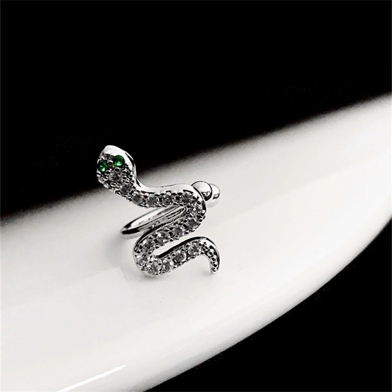 Light Luxury Snake Ear Cuff Earring No Piercing Fine Jewelry Clip On Earrings for Women