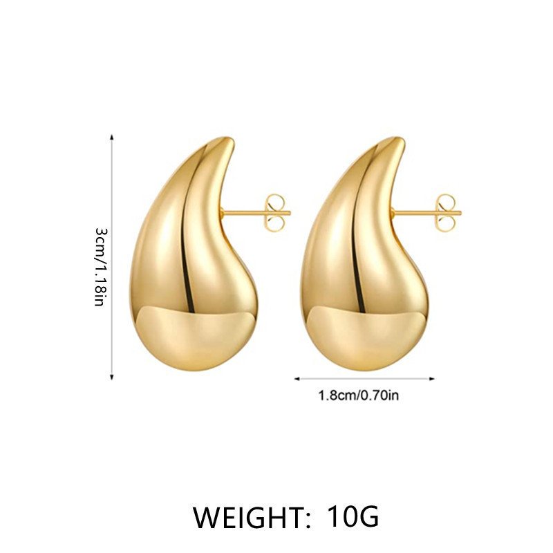 Fashion CCB Droplet Gold Plated Earrings with Comma Characters Fashion Jewelry Small Pepper Earrings