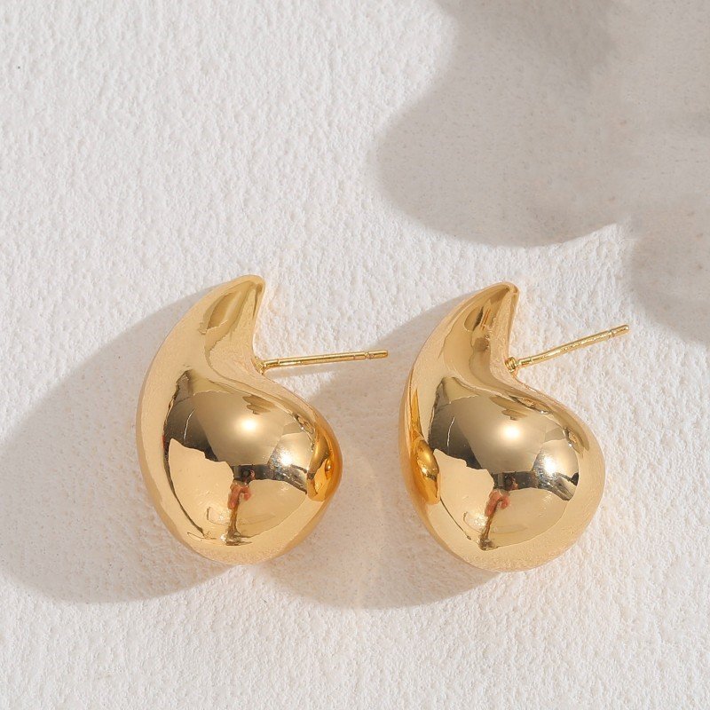 Fashion CCB Droplet Gold Plated Earrings with Comma Characters Fashion Jewelry Small Pepper Earrings