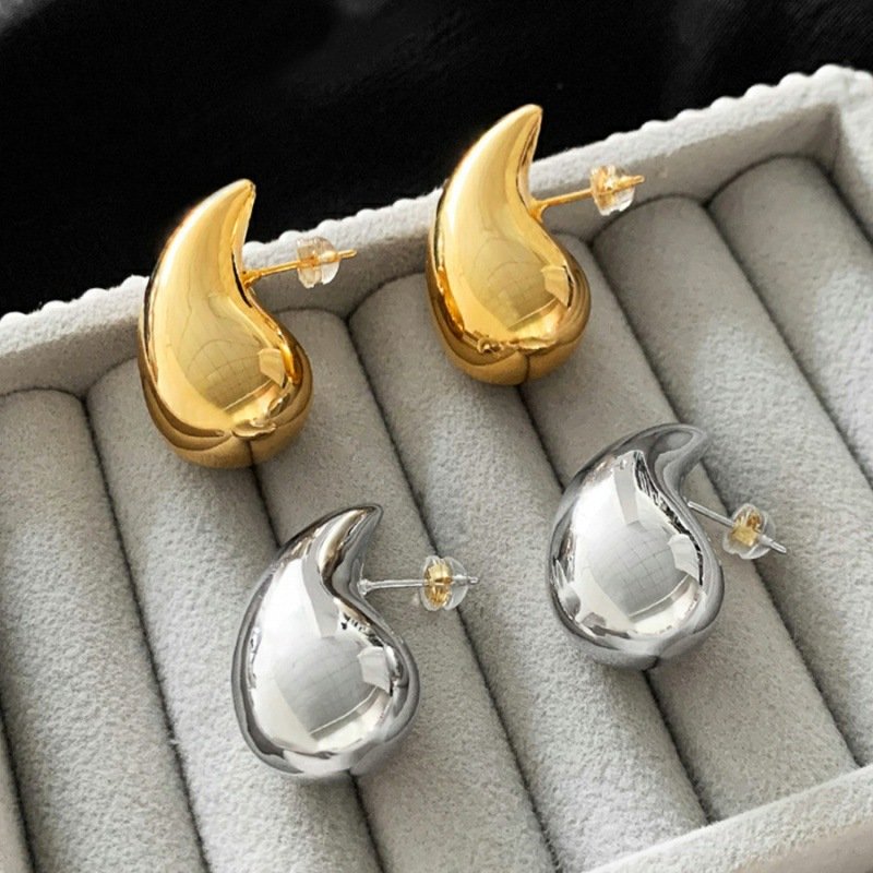 Fashion CCB Droplet Gold Plated Earrings with Comma Characters Fashion Jewelry Small Pepper Earrings