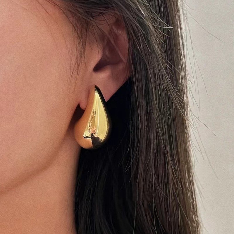 Fashion CCB Droplet Gold Plated Earrings with Comma Characters Fashion Jewelry Small Pepper Earrings
